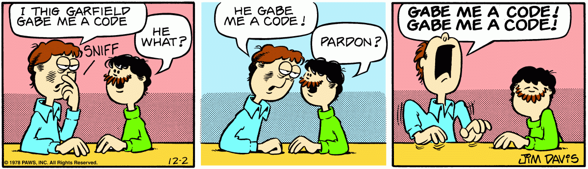 Garfield, December 2, 1978