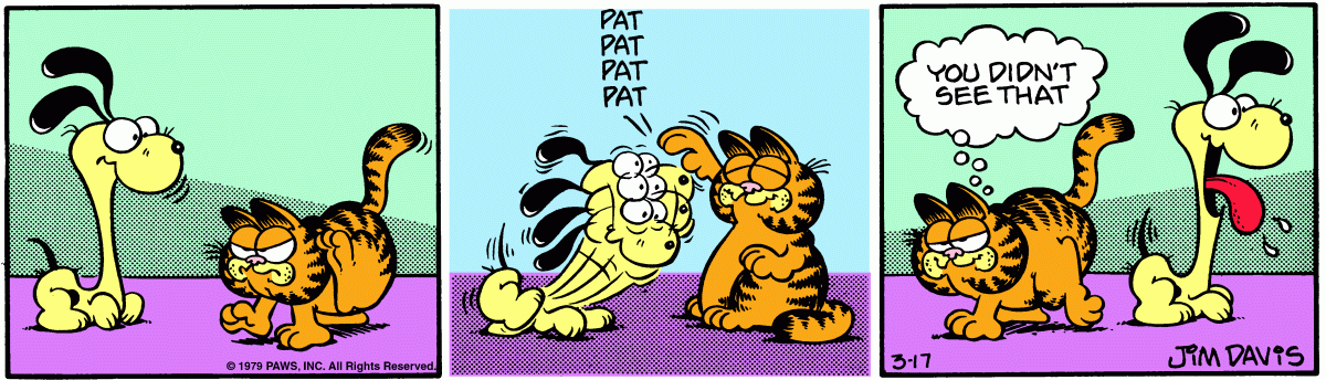 Garfield comic strip for Saturday, March 17, 1979