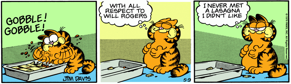 Garfield comic strip for Wednesday, May 9, 1979