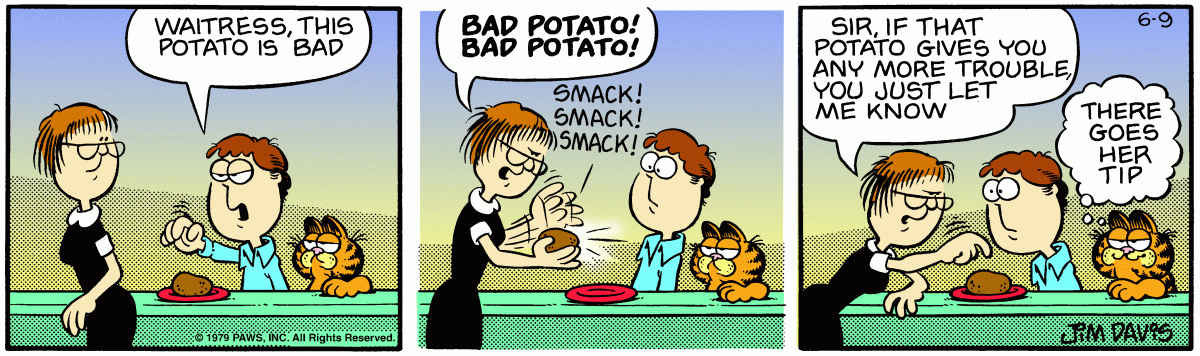 Garfield comic strip for Saturday, June 9, 1979
