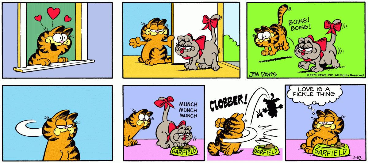 Garfield comic strip for Sunday, November 18, 1979