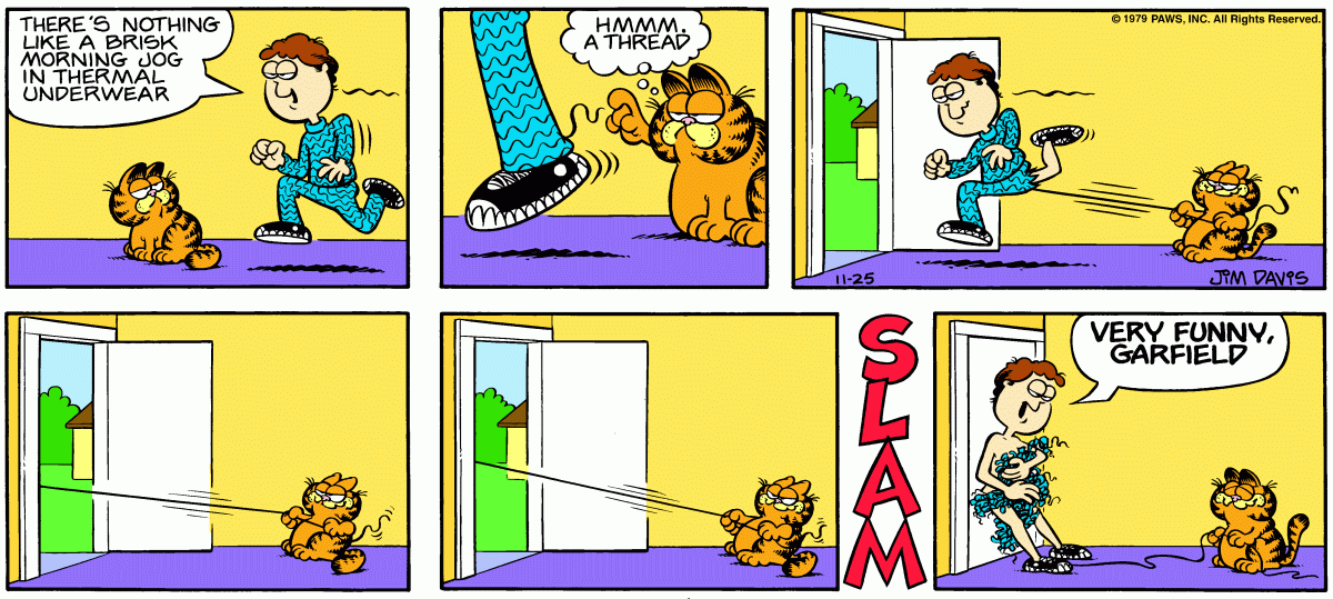 Garfield comic strip for Sunday, November 25, 1979