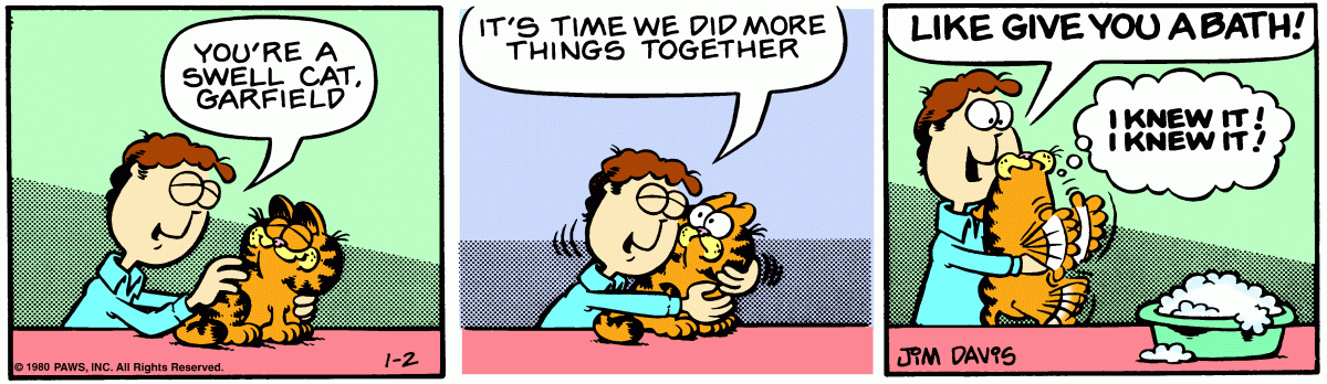 Garfield comic strip for Wednesday, January 2, 1980