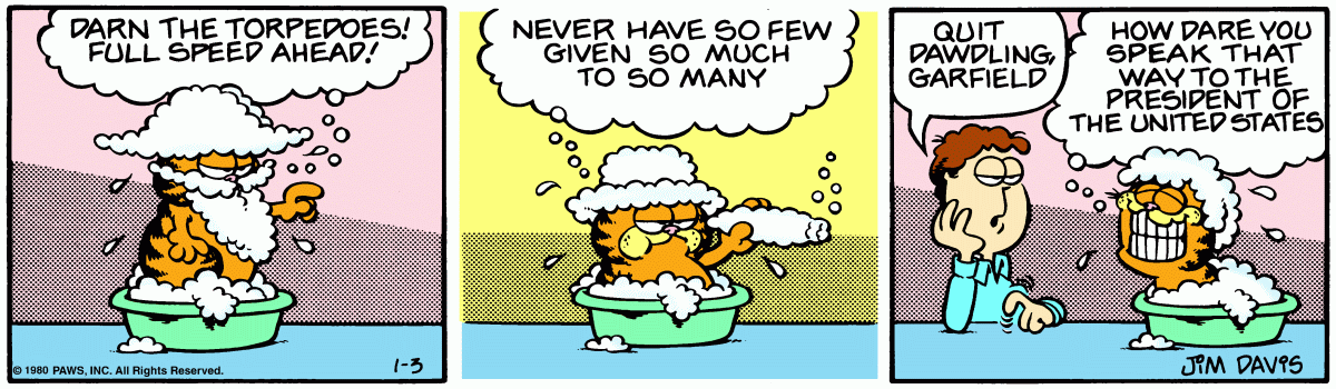 Garfield, January 3, 1980