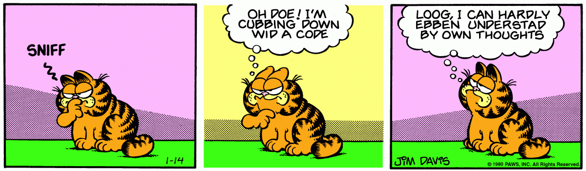Garfield, January 14, 1980