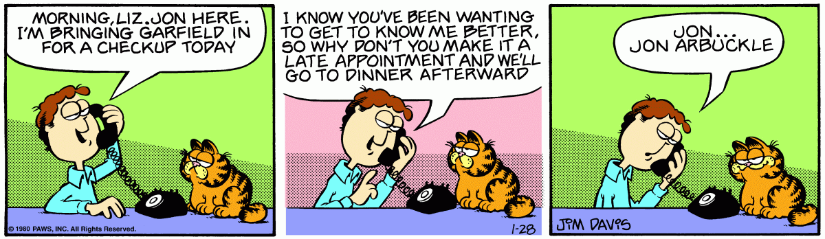 Garfield, January 28, 1980