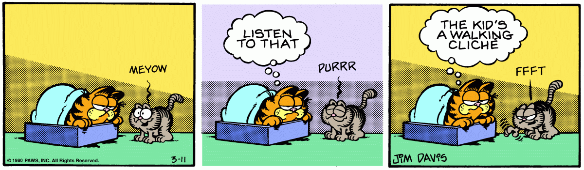 Garfield comic strip for Tuesday, March 11, 1980
