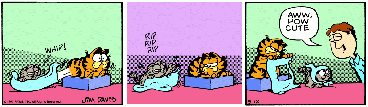 Garfield comic strip for Wednesday, March 12, 1980