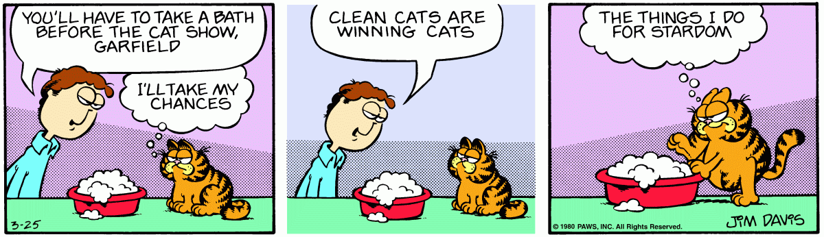Garfield comic strip for Tuesday, March 25, 1980