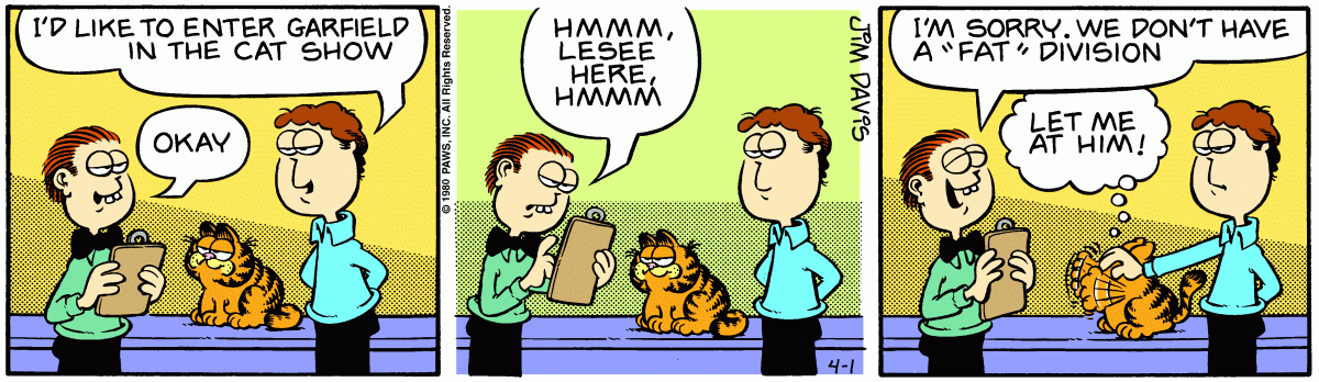Garfield, April 1, 1980