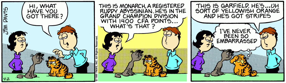Garfield, April 2, 1980