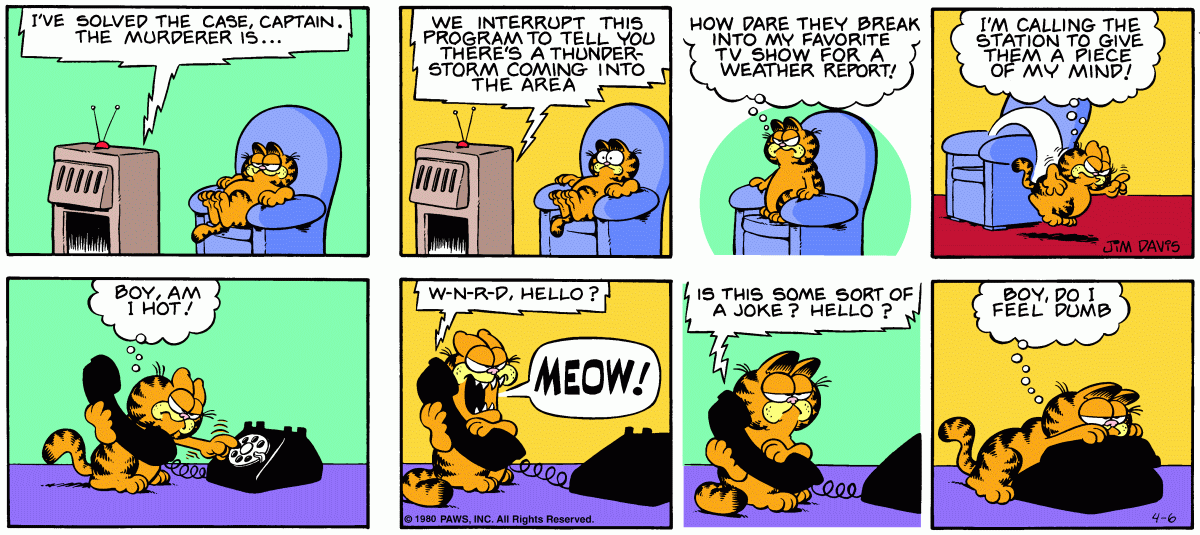 Garfield, April 6, 1980
