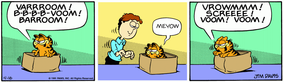 Garfield comic strip for Wednesday, April 16, 1980