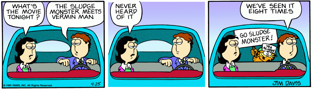 Garfield, April 25, 1980