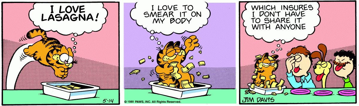 Garfield comic strip for Wednesday, May 14, 1980