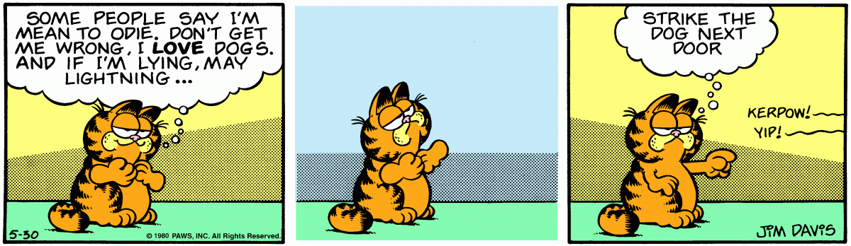 Garfield, May 30, 1980