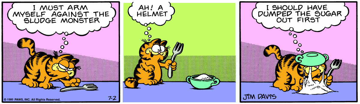 Garfield comic strip for Wednesday, July 2, 1980