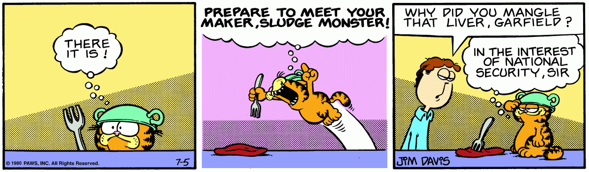Garfield, July 5, 1980