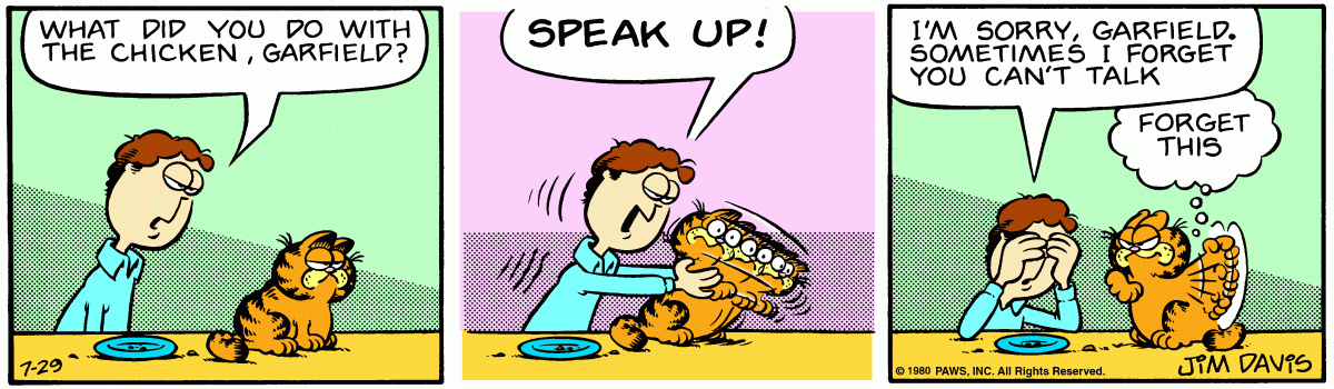 Garfield, July 29, 1980