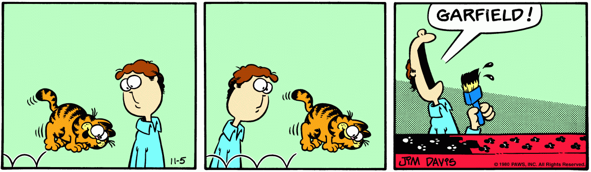 Garfield comic strip for Wednesday, November 5, 1980