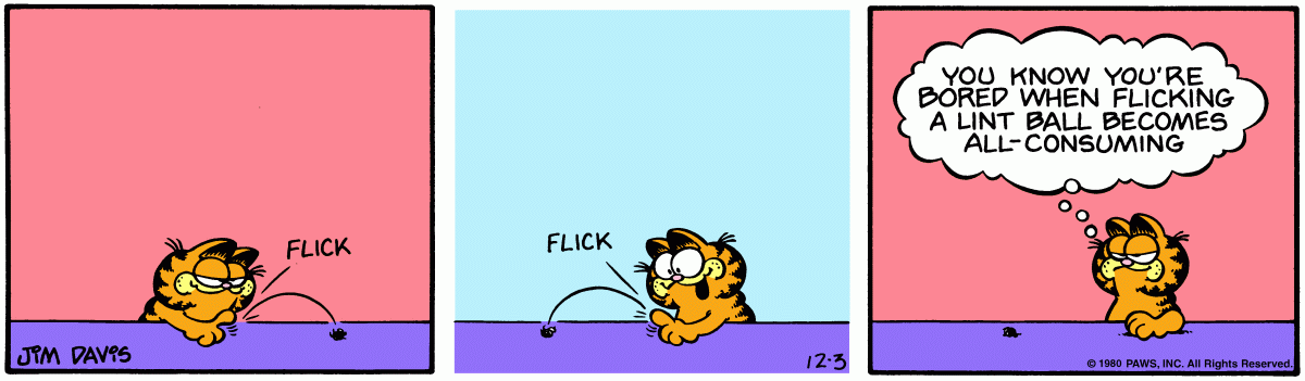 Garfield comic strip for Wednesday, December 3, 1980