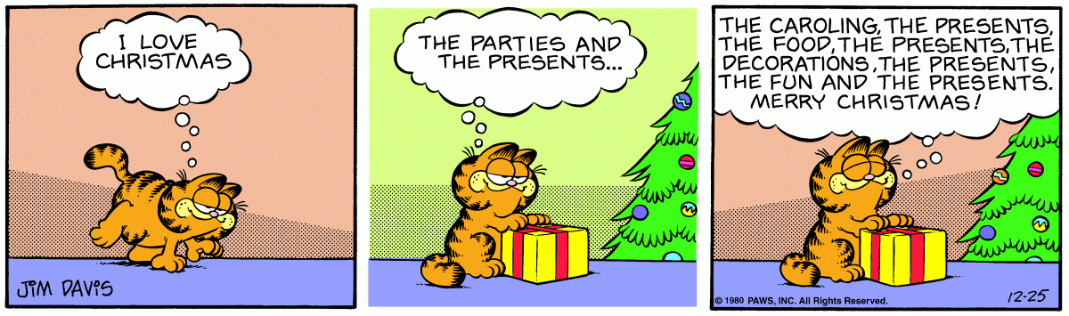 Garfield comic strip for Thursday, December 25, 1980