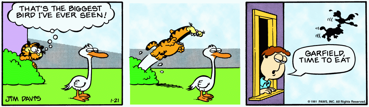 Garfield comic strip for Wednesday, January 21, 1981