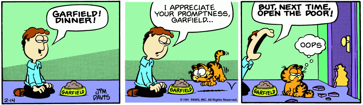 Garfield, February 14, 1981