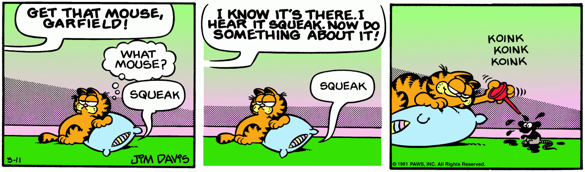 Garfield comic strip for Wednesday, March 11, 1981