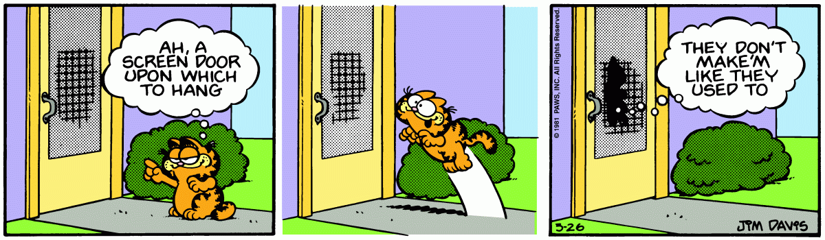 Garfield comic strip for Thursday, March 26, 1981