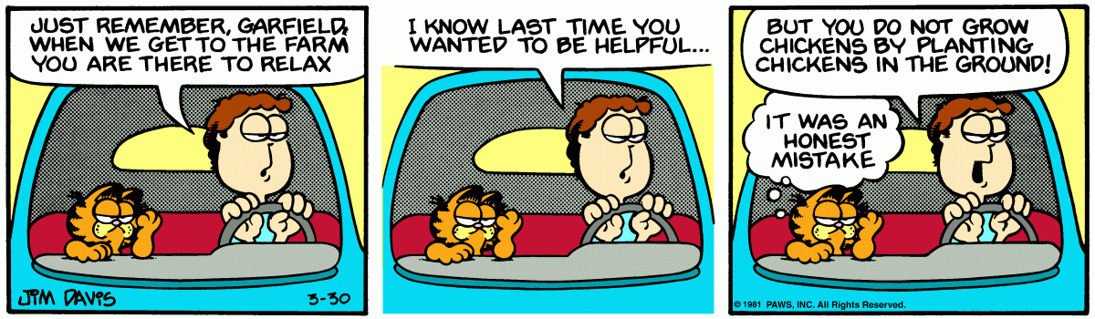 Garfield, March 30, 1981