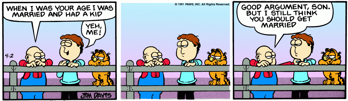 Garfield, April 2, 1981