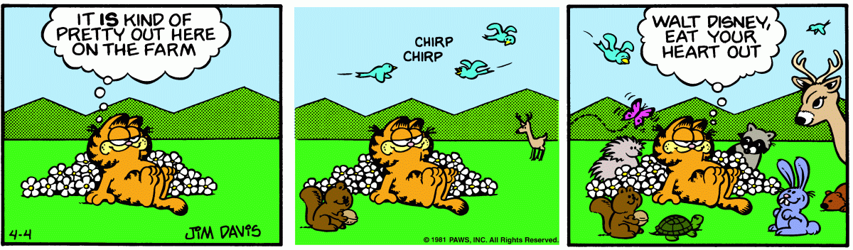 Garfield comic strip for Saturday, April 4, 1981