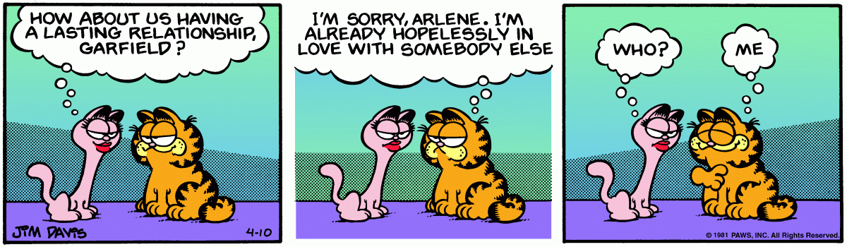 Garfield comic strip for Friday, April 10, 1981