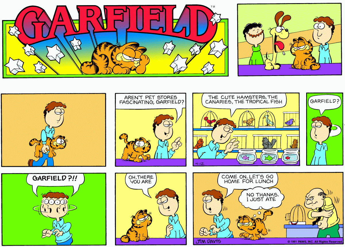 Garfield, April 12, 1981