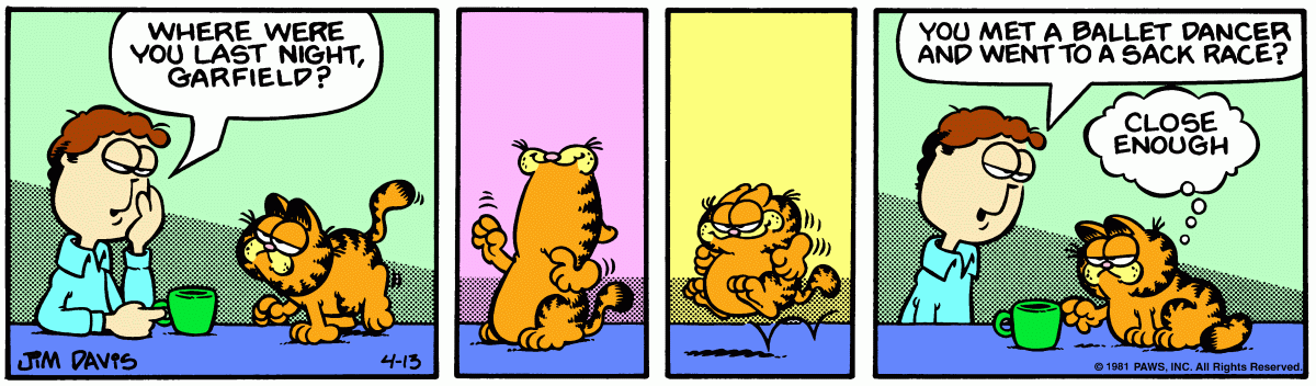 Garfield comic strip for Monday, April 13, 1981
