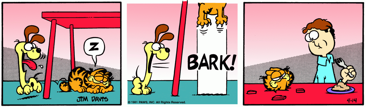 Garfield comic strip for Tuesday, April 14, 1981