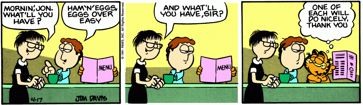 Garfield, April 17, 1981
