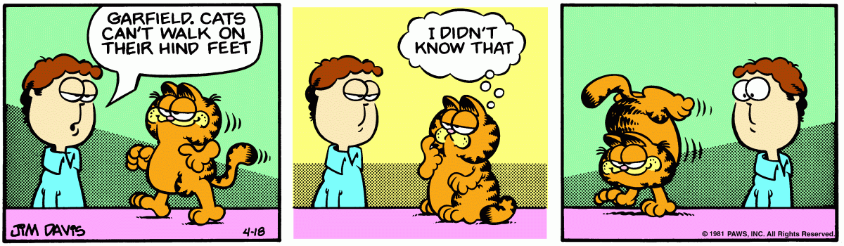 Garfield comic strip for Saturday, April 18, 1981