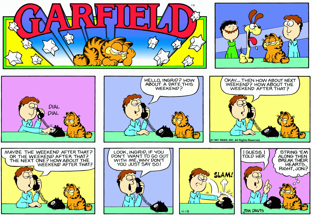 Garfield comic strip for Sunday, April 19, 1981