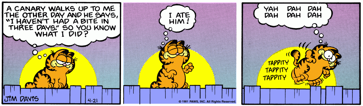 Garfield, April 21, 1981