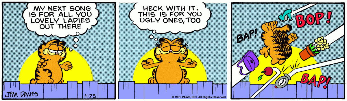 Garfield comic strip for Thursday, April 23, 1981