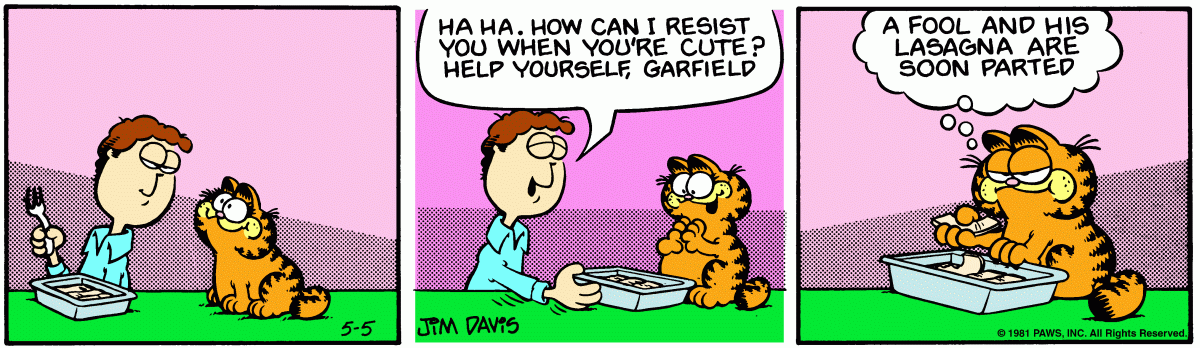 Garfield comic strip for Tuesday, May 5, 1981