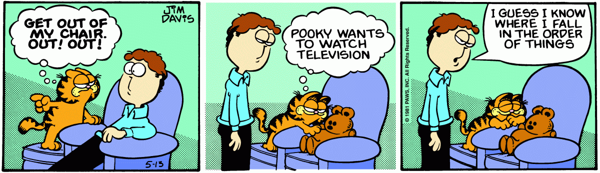 Garfield comic strip for Wednesday, May 13, 1981