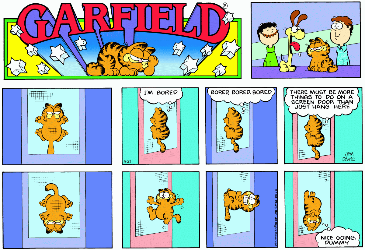 Garfield comic strip for Sunday, June 21, 1981