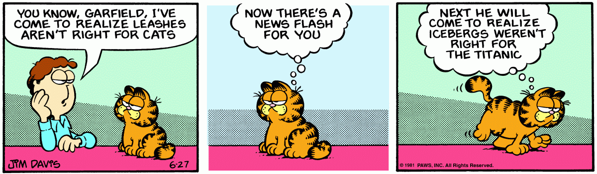 Garfield, June 27, 1981