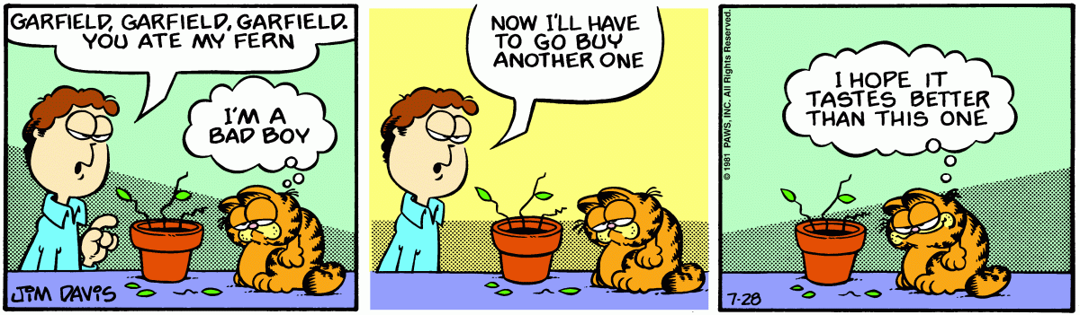 Garfield, July 28, 1981