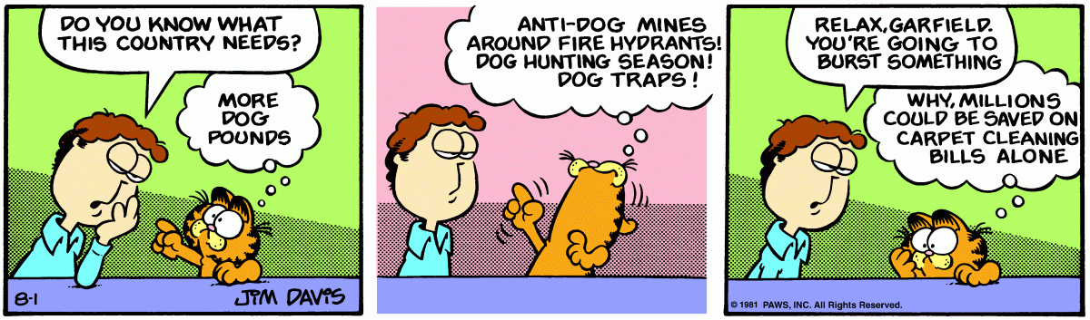 Garfield, August 1, 1981