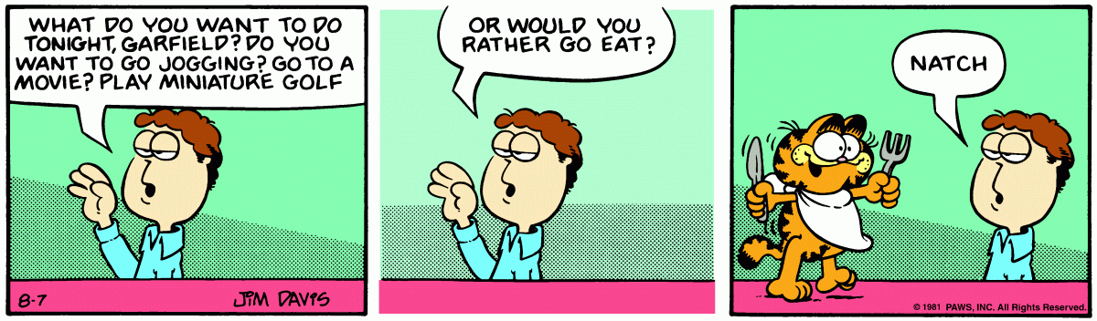 Garfield, August 7, 1981