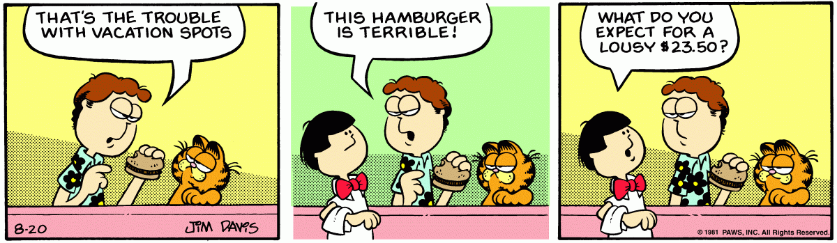 Garfield, August 20, 1981